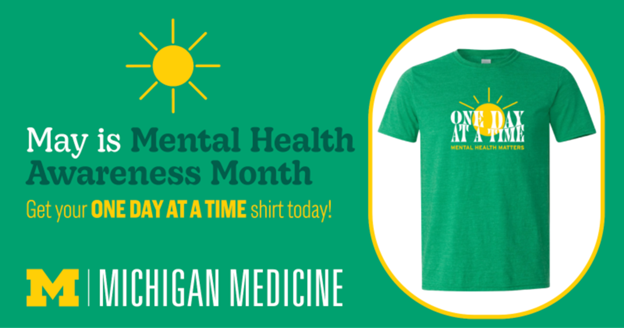 Support #MentalHealthAwarenessMonth with our new T-shirt! Not only will you look great, but proceeds will be used to purchase books for our adult and child inpatient units. Get yours now and make a difference! Order here: michmed.org/W4M8J #mentalhealthmatters