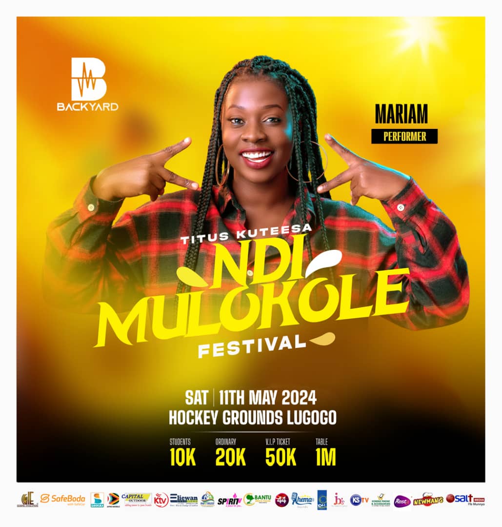 11th may kindly let's all come and support our dear brother @titus_kuteesa #ndimulokolefest24  book your ticket now
#mariamnambiugmusic