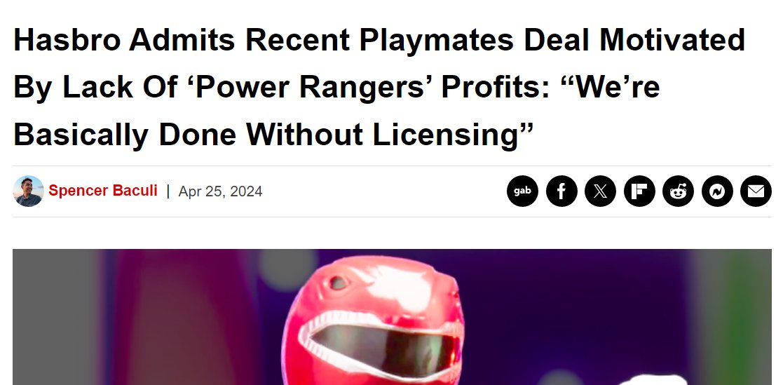 #ILovePowerRangers
According to Chris Cocks, Power Rangers makes less than $50Million USD a year in revenue...

Think about that.
28 teams, 30 years, and this IP can't generate $100mill USD in a year? As gross revenue?

Something's not right.