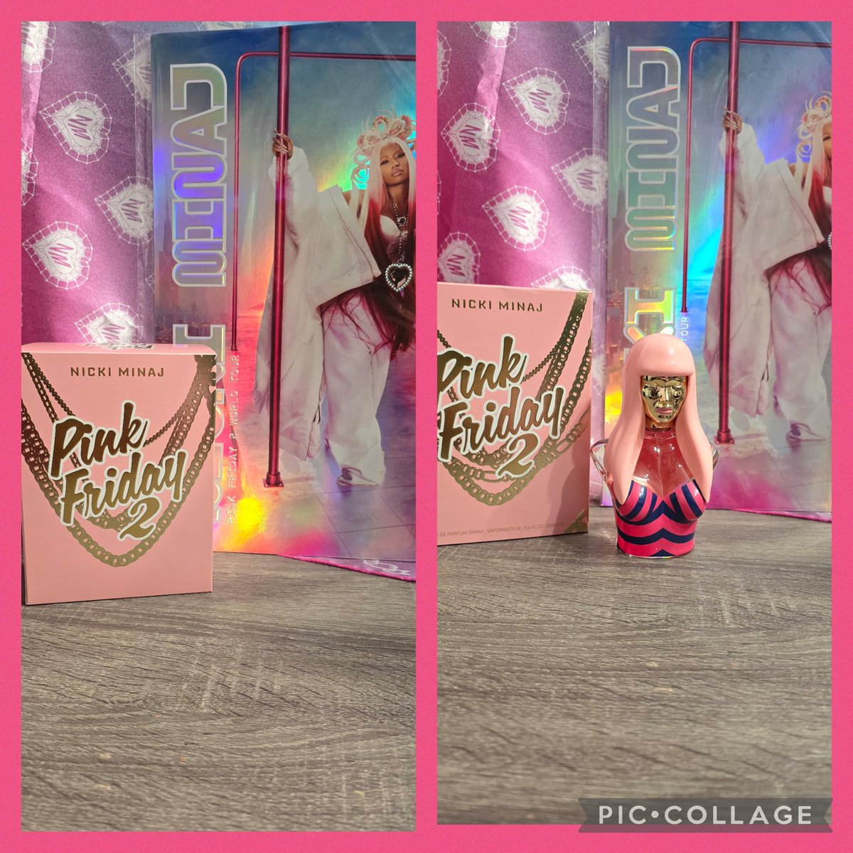 Today is such a great #PinkFriday Got my shoes, and now my Perfume!!! @NICKIMINAJ 🩷🩷🩷