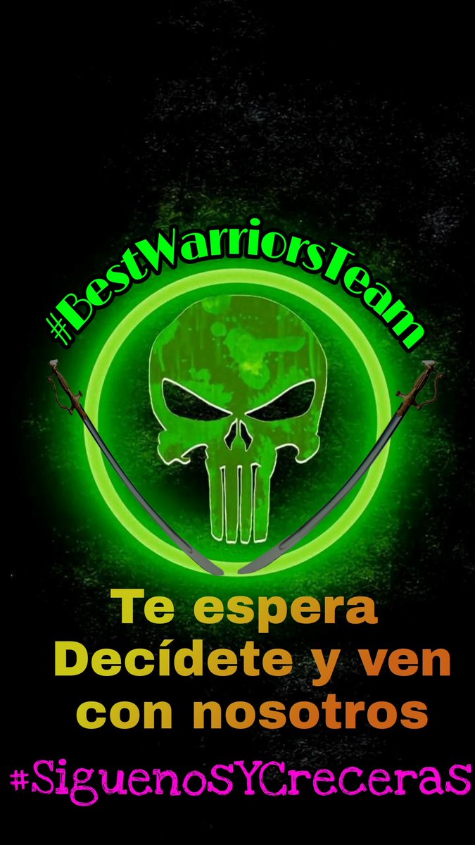 #GritaríaAlMundoQue
#BestWarriorsTeam
Tiene seguidores reales
@WarriorDaih 
@cano271201 
@millo_moni 
@La_Sirena77 
@giosuemendoza 
@reyn_gerardo 
@Leylani66187179 
@yoli_gotitaymar 
@Mar_Hernandez_R 
@Alexalvz12 
@doctorgurma 
@abanto_E1 
@ChichoFilosofar 
@GigaKarlos