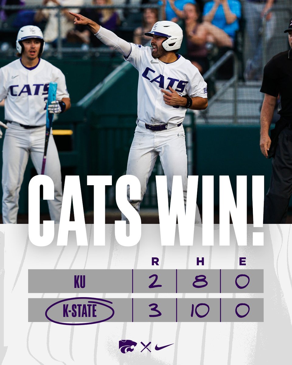 KStateBSB's tweet photo. CATS WIN!!!

#KStateBSB https://t.co/gLbtarqumf