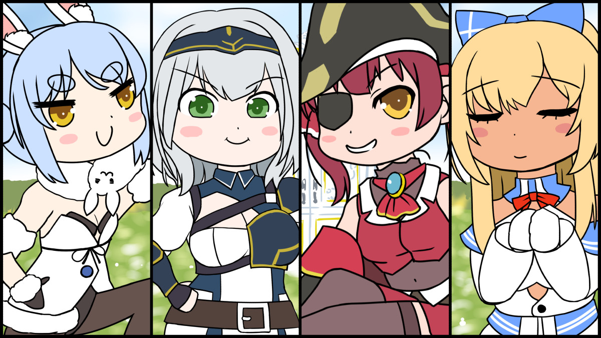 airaku_create's tweet photo. 新作の「手描きの切り抜き動画」を公開しました！

【Youtube チャンネル】
https://t.co/r2ZD6XodYP

今回は、ホロライブ3期生（宝鐘マリンさん・兎田ぺこらさん・白銀ノエルさん・不知火フレアさん）の内容です。

#マリンのお宝 #ぺこらーと #ノエラート #しらぬえ 
#ホロライブ #hololive https://t.co/cLLtuvQU5w