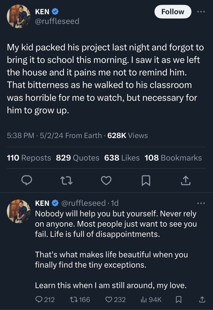 Holy crap, people like THIS should not have kids. “Nobody will help you but yourself”. This poor child can’t even expect HIS FATHER to help him. Can you imagine this child trying to build trusting relationships later in life. Bless him.
