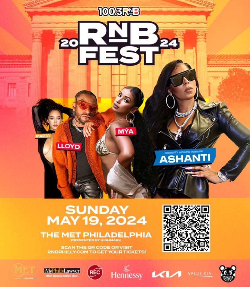 NAER ProtocoI (@rnbphilly) on Twitter photo 🔥😮💨 #Philly we hope you got your tickets for #RNBFEST2024 🎥 <a href="/ashanti/">ASHANTI</a> , <a href="/Lloyd_YG/">Lloyd</a> , <a href="/MYAPLANET9/">MYA</a> and more live at <a href="/themetphilly/">The Met Philly Presented By Highmark</a> on May 19th! Get tickets at rnbphilly.com 🔥😮💨 #Philly we hope you got your tickets for #RNBFEST2024 🎥 <a href="/ashanti/">ASHANTI</a> , <a href="/Lloyd_YG/">Lloyd</a> , <a href="/MYAPLANET9/">MYA</a> and more live at <a href="/themetphilly/">The Met Philly Presented By Highmark</a> on May 19th! Get tickets at rnbphilly.com