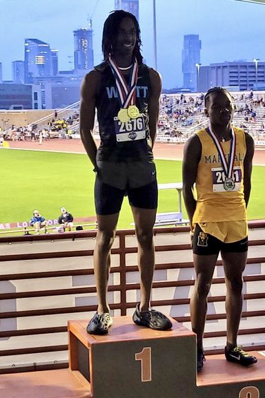 Our very own, @ASU commit Malik Franklin is back to back @uiltexas Track State Champion. Words cannot describe how proud #WyattNation is @FortWorthISD @FWISDAthletics @CoachCal_AD @AGallegosEdD @ChrisjBarksdale @CharlieGarciaFW