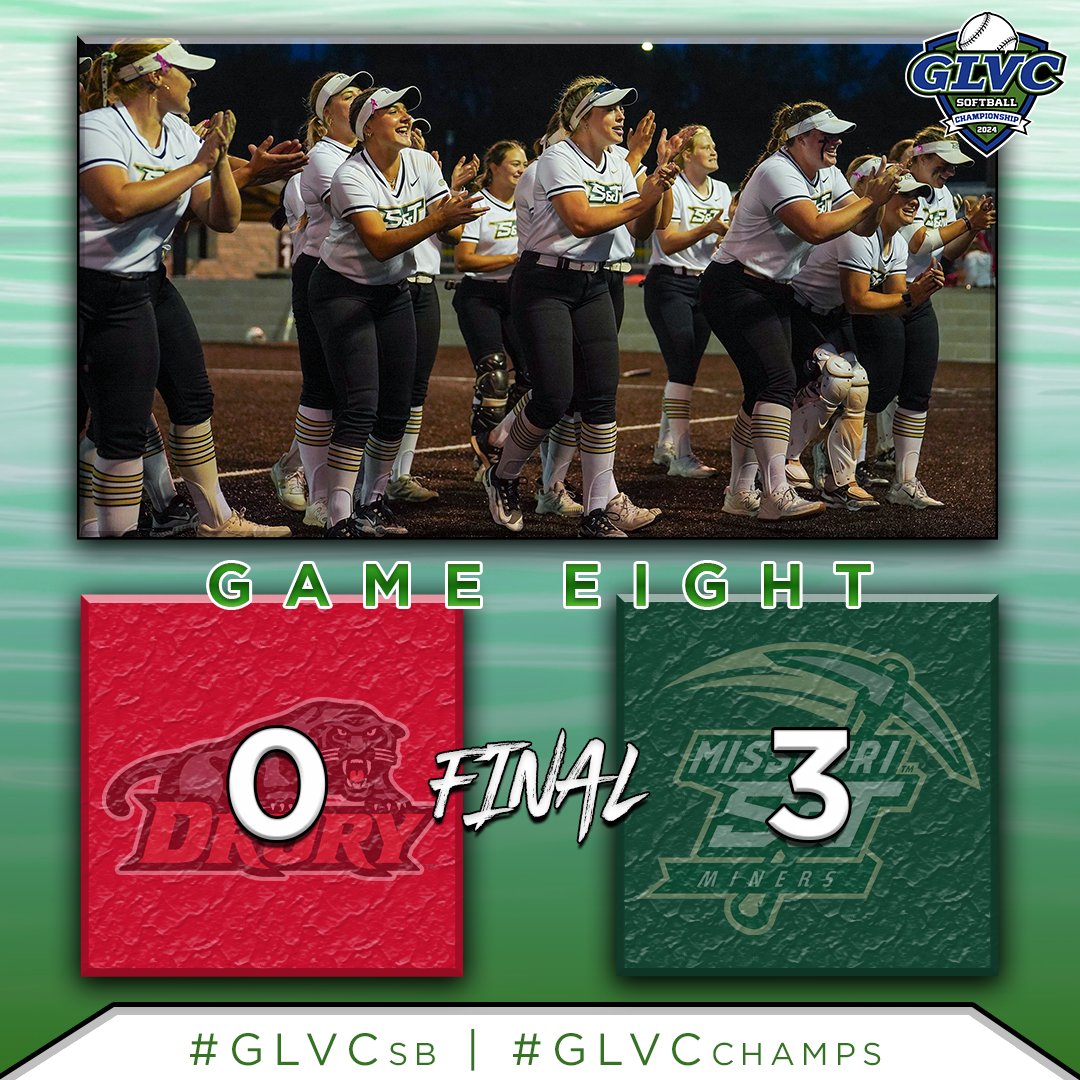 <a href="/Miners_SB/">S&T Softball</a> <a href="/minersports/">Missouri S&T Miners</a> 🏆🥎 MINERS' CINDERELLA RUN CONTINUES 💃

<a href="/Miners_SB/">S&T Softball</a> shuts out Drury to move one step closer to the #GLVCsb title!

#GLVCchamps