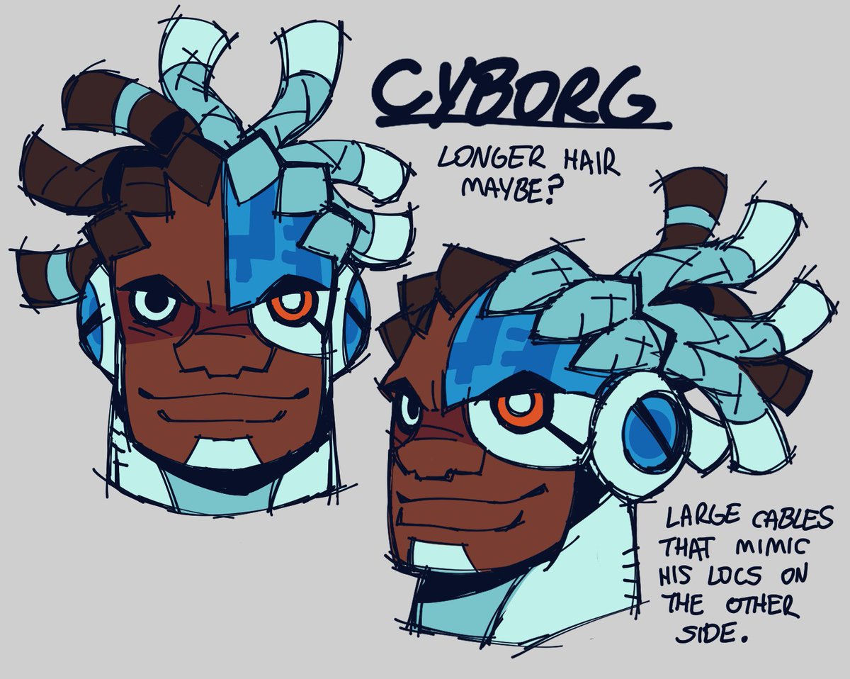 small idea for a cyborg redesign i'm playing with