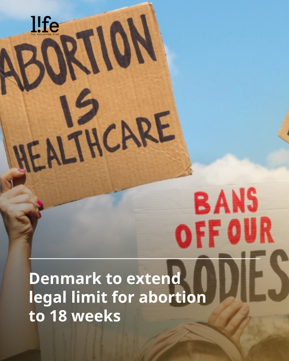 Denmark plans to extend the legal limit for abortion from 12 to 18 weeks, the health ministry said, a move that comes as several countries seek to restrict access to abortion. FULL STORY: tinyurl.com/ke7n2ukx