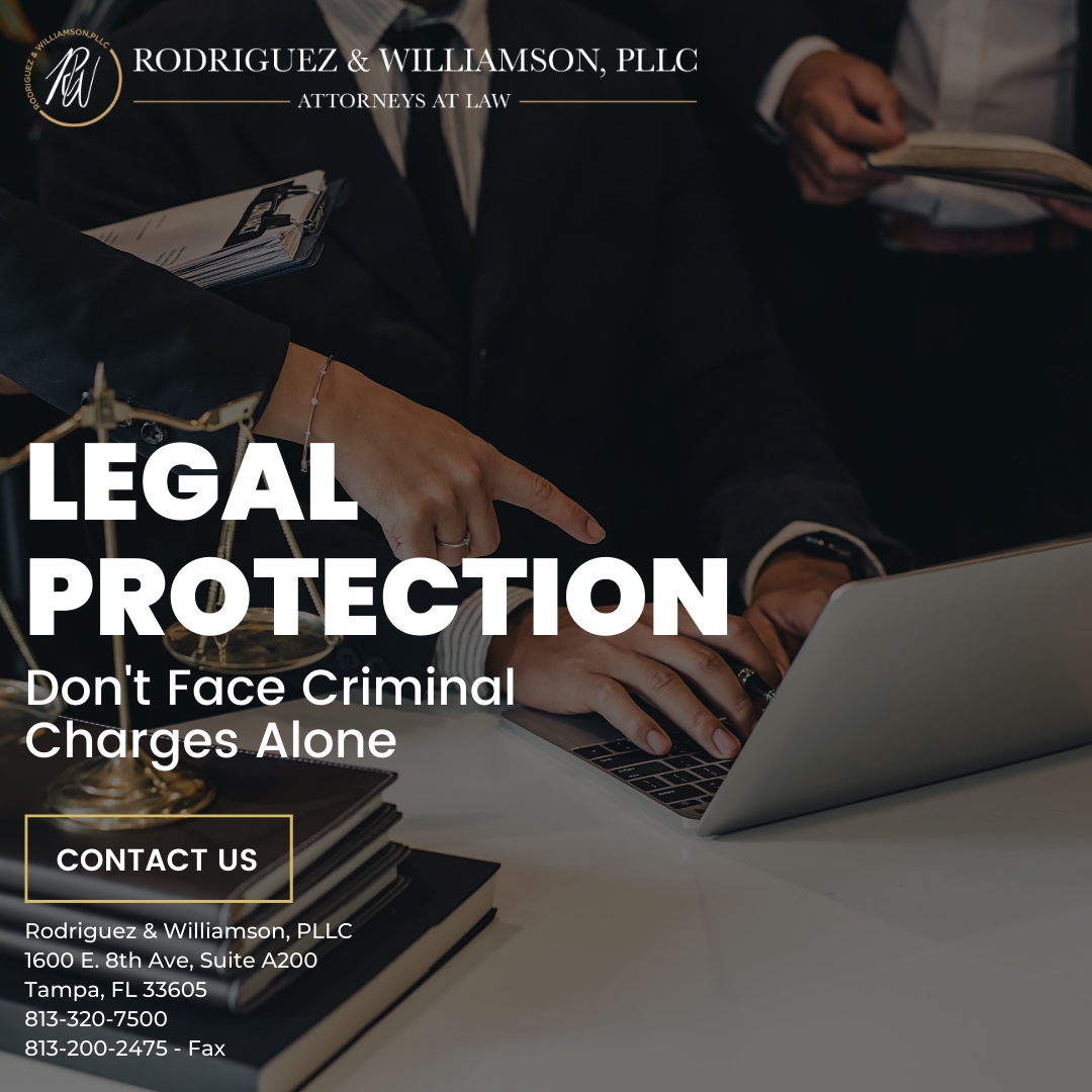 Facing criminal charges? Protect your rights with Rodriguez & Williamson. Our skilled attorneys will provide the defense you need. Call now for expert legal representation. #CriminalDefense #LegalProtection #FloridaLaw