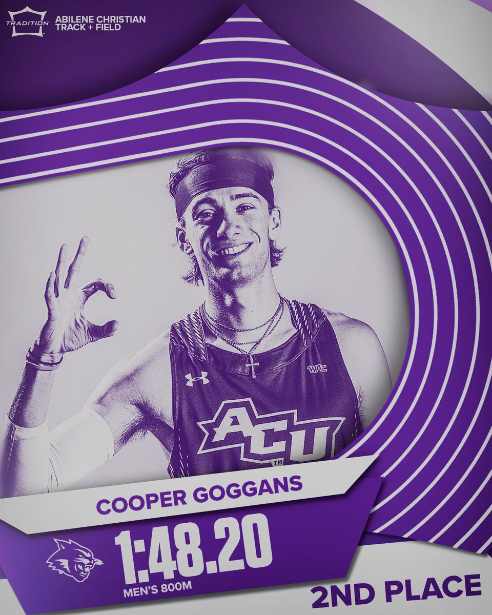 Cooper Goggans takes 🥈 in the Men's 800m with a time of 1:48.20‼️

Cooper's time makes him the 7th fastest 800m  recorded by a Wildcat in program history!😤

#Tradition | #GoWildcats