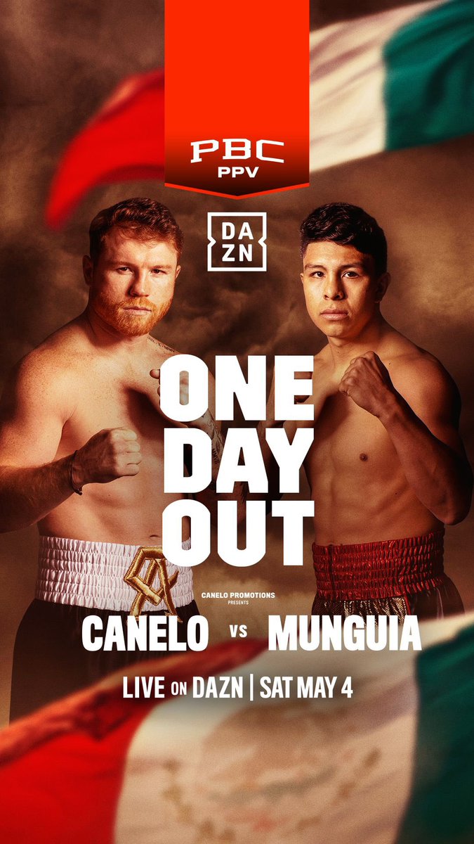Tomorrow I get to present a Canelo fight in Las Vegas. Incredibly grateful for the opportunity and can’t wait to get going. I’m expecting Munguia to bring it tomorrow and in turn we should see Canelo show there’s still a lot left from the 168lb 👑..should be fun @DAZNBoxing