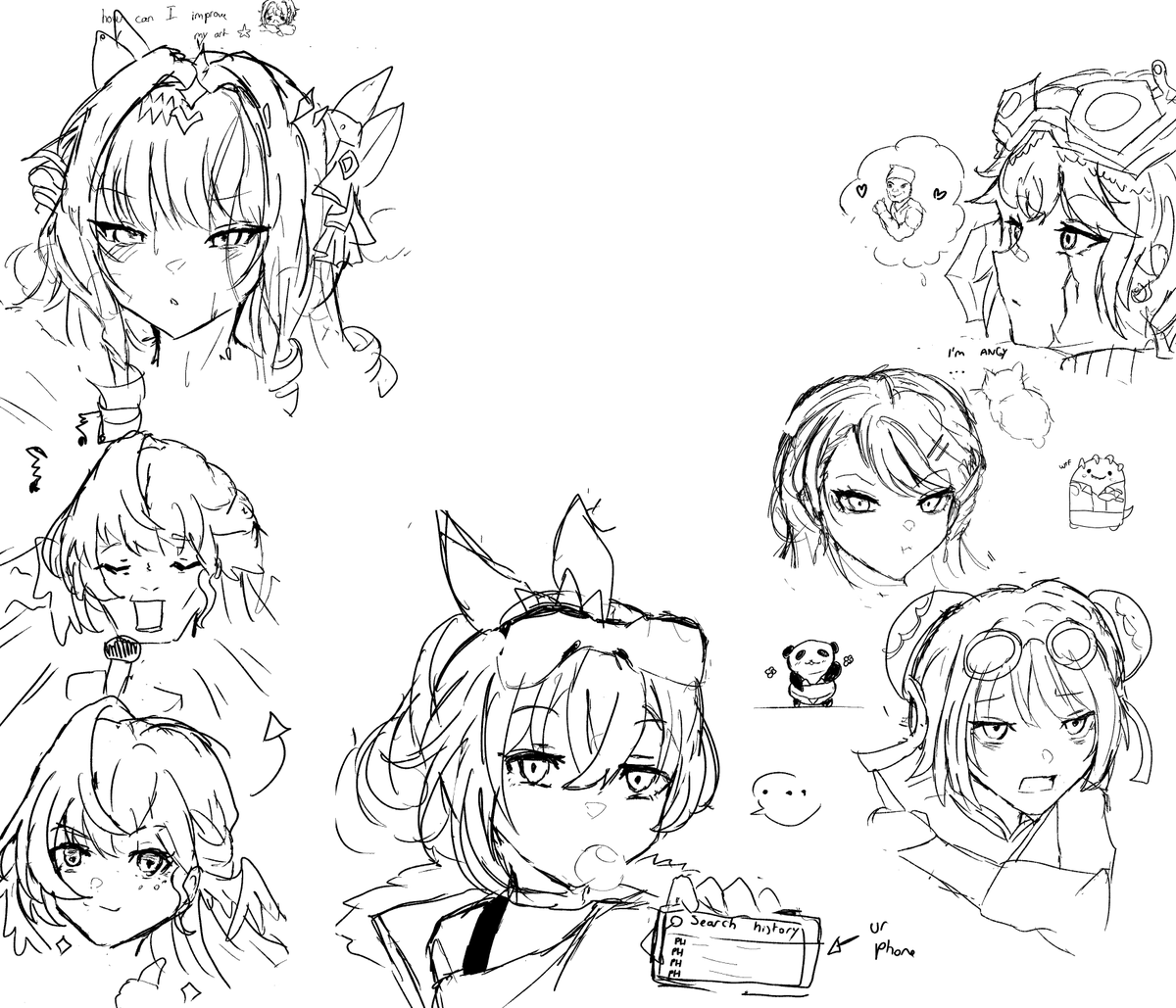 0xRomanF's tweet photo. Don't hesitate to follow me on Twitch ! Here some works  i did there ( most are WIP sketches), feel free to join if you see me live :)

(also first pic character is antiquarian if you're wondering)

Twitch : https://t.co/mAAcJX92BJ https://t.co/3pGFzP2Tkp