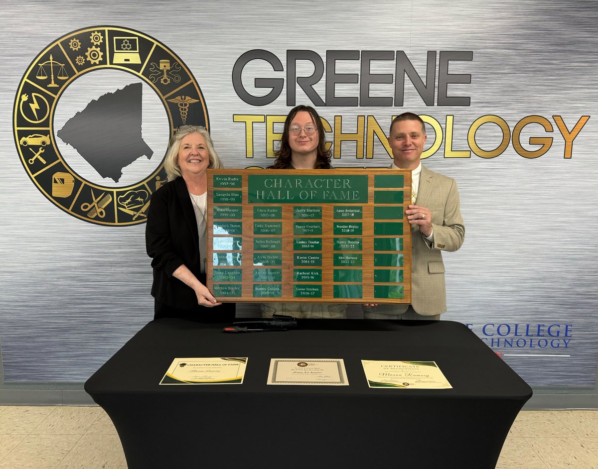 GTC - Greene Technology Center (@greenetechctr) on Twitter photo 2024 Character Hall of Fame recipient, Mason Ramsey, our Machine Tool Technology senior and two-time state Skills USA winner. Way to go Mason!
<a href="/aaron/">Aaron LaBerge</a>.flanary @gtccnc @kimmy_cook @teresaberdenclarkson @greenecountyschoolstn 2024 Character Hall of Fame recipient, Mason Ramsey, our Machine Tool Technology senior and two-time state Skills USA winner. Way to go Mason!
<a href="/aaron/">Aaron LaBerge</a>.flanary @gtccnc @kimmy_cook @teresaberdenclarkson @greenecountyschoolstn