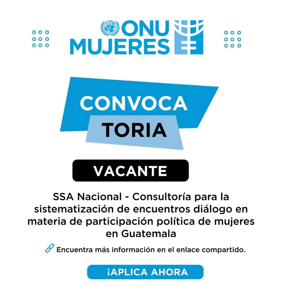 #Convocatoria 💻 SSA Nacional Consultoría 📅 Fecha de cierre: 9 de mayo de 2024 Más información aquí 📲📲📲 jobs.undp.org/cj_view_job.cf…