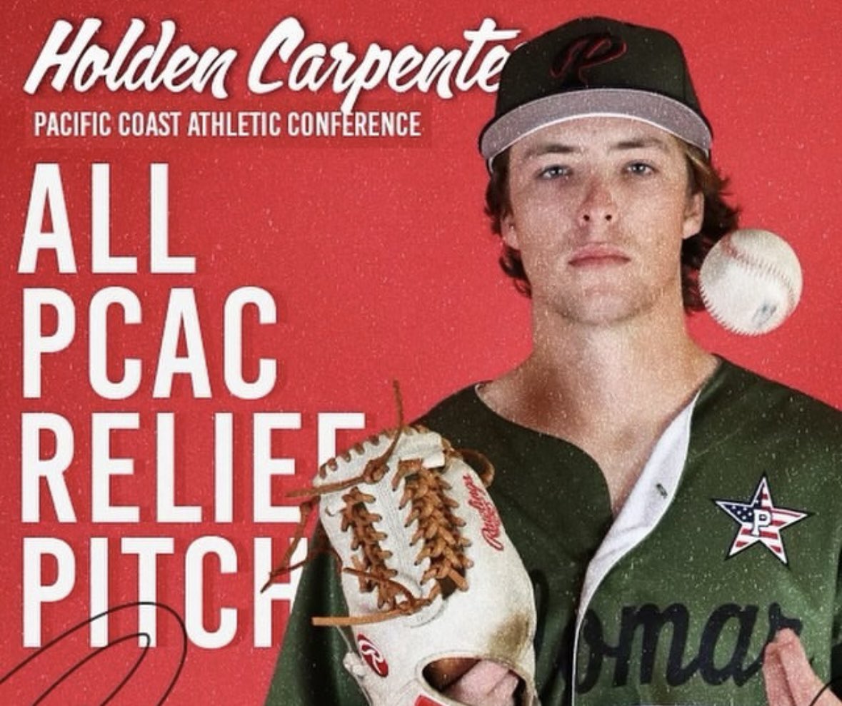 Honored to be named the PCAC All Conference Reliever <a href="/PMARComets/">Palomar College Baseball</a>