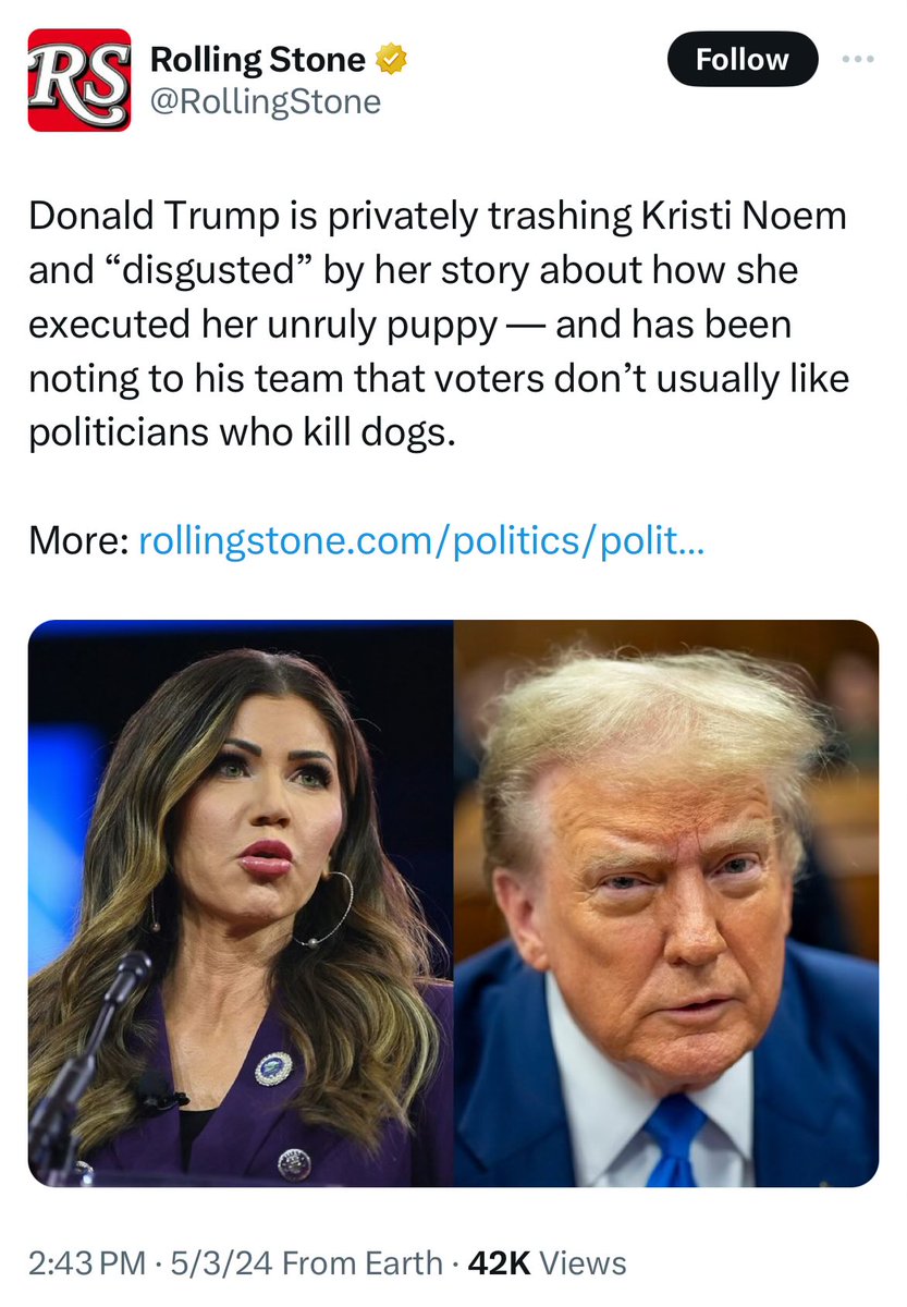 You’re telling me Donald Trump didn’t actually read Kristi Noem’s book?! What?! No! Trump would never lie! lol
