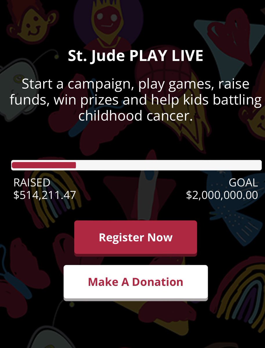 Over $500,000 raised for <a href="/StJude/">St. Jude</a> kids! ❤️