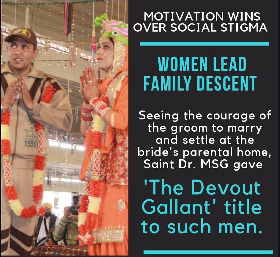 If a son can carry the lineage forward, why is the daughter not? #TheProudDaughters The boy who agrees to such an arrangement is christened as “The Devout Gallant” for showing such courage in high-brow patriarchal society with Saint Ram Rahim Ji's teachings under #KulKaCrown.