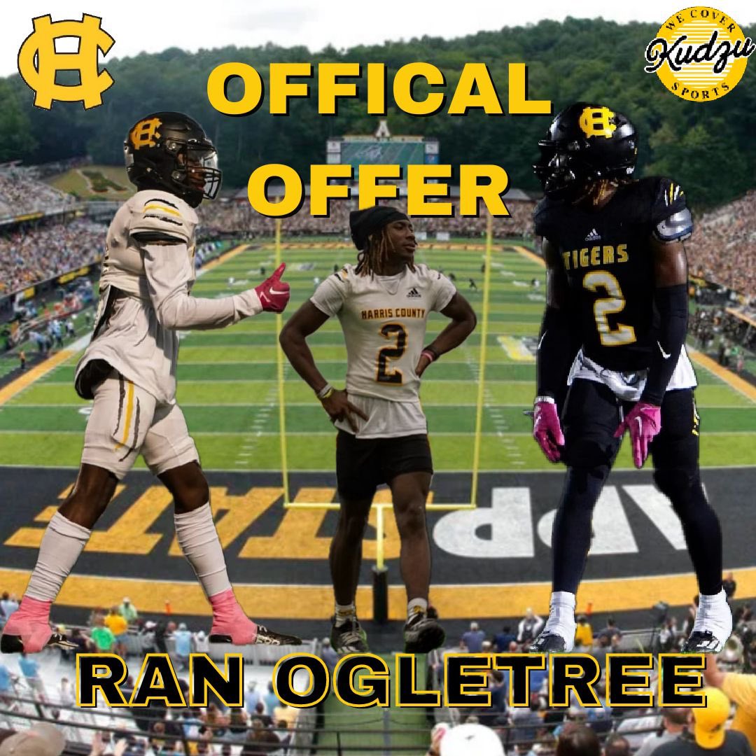 Congrats @ThaOnlyRan on your first offer from @AppState_FB you're a heck of an athlete and an awesome young man. Proud of you Ran. @CountyFootball1 @Coach_Twatson66 @GetEm_Brooks @AJHOWARD_ASU @RustyMansell_ @RecruitGeorgia