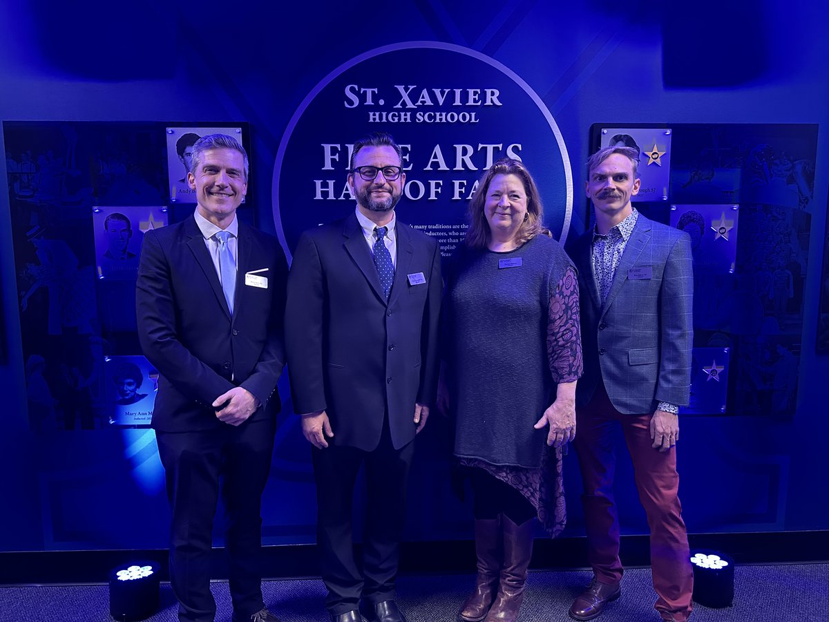 Congratulations to the Fine Arts Hall of Fame Class of 2024! This year’s inductees: Theresa Rebeck, Chris Kiradjieff’90, Kevin Kern’92, Pete Egbers’97 and Dennis O’Brien (special honor). #AMDG