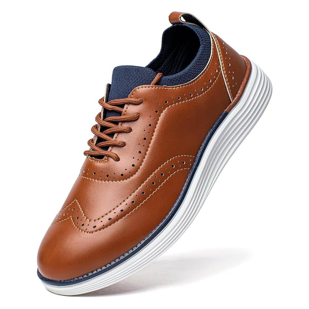 Premium Leather Wingtip Casual Oxfords for $19.99, reg $39.99! -- Clip Coupon AND Use Promo Code 405NYRJ5 fkd.sale/?l=https://amz…