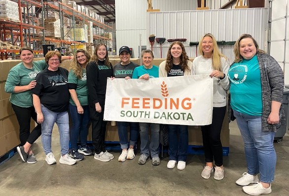 Shoutout to our amazing Nursing and Medical Simulation faculty for their incredible volunteer work at Feeding South Dakota! Together, they recently packed a whopping 400 boxes of food. #WDTC #GivingBack