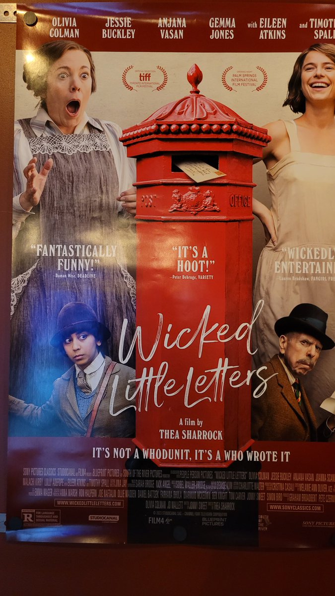 #WickedLittleLetters is a great movie! Funny, emotional, totally compelling on so many levels. #OliviaColman is always amazing.