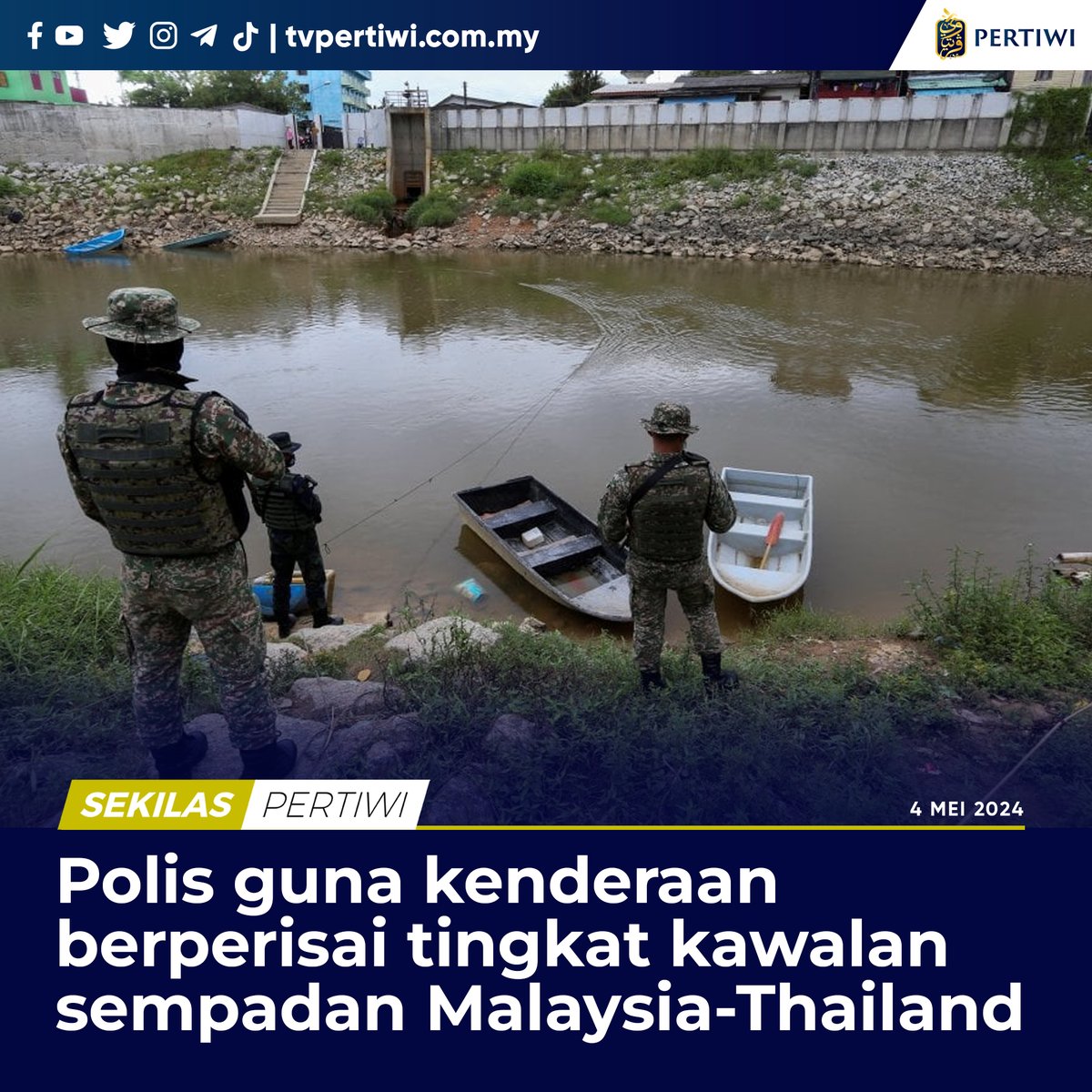 Kenderaan berperisai AFV Commando V150 digunakan polis Kelantan  semalam bagi memperketatkan kawalan keselamatan di sempadan negara susulan insiden letupan bom dan tembakan yang berlaku di Gualosira, Pasemas Daerah Sungai Golok, Wilayah Narathiwat, Thailand pada 29 April lalu.