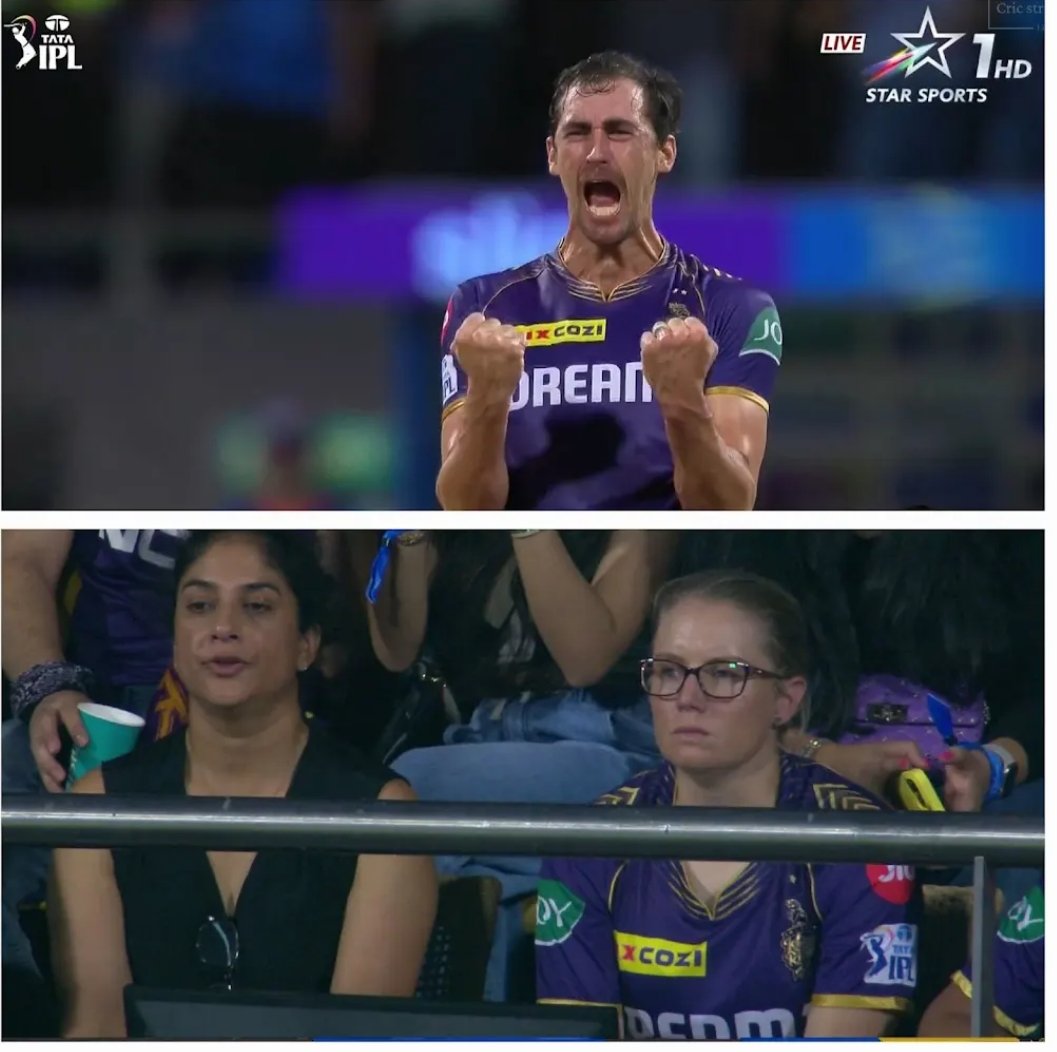 SigmaC73768's tweet photo. Mard apni pasandida aurat ke saamne ♥️♥️ 
#MIvsKKR #mitch https://t.co/wZcw7W4axB