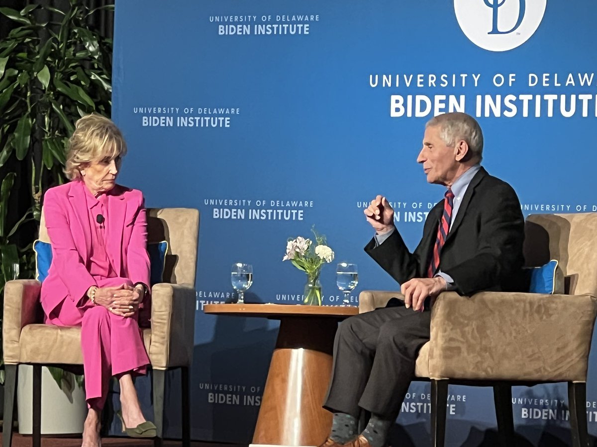 So good to hear from Dr. Anthony Fauci this afternoon as a part of the celebration for the 60th Anniversary of the <a href="/UDELDRC/">Disaster Research Center, University of Delaware</a> amazing lessons about the need for transparency and humanity instead of political division