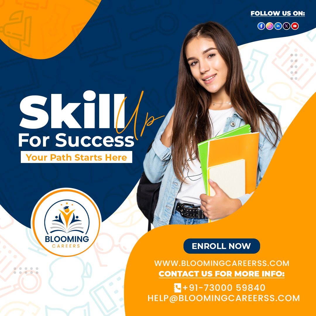 Unlock your potential with Blooming Careers! Skill Up for Success: Your Path Starts Here.

Enroll now - 🌏 bloomingcareerss.com
more info call us - 📞 +917300059840

#bloomingcareer #learningtoleading #skillsforsuccess #onlinecourse #skillbuilding #skill #softskill #coaching