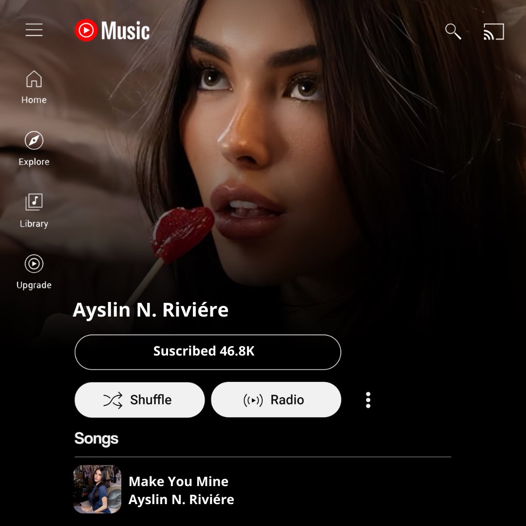 𝗬𝗼𝘂𝗧𝘂𝗯𝗲 𝗠𝘂𝘀𝗶𝗰 ▸ Profile Update ▸ 𝗔𝘆𝘀𝗹𝗶𝗻 𝗡. 𝗥𝗶𝘃𝗶𝗲́𝗿𝗲 (@calidecent) update her profile with her single “#MakeYouMineRP ” Play now on the #YouTubeMusicRP app. © 2024