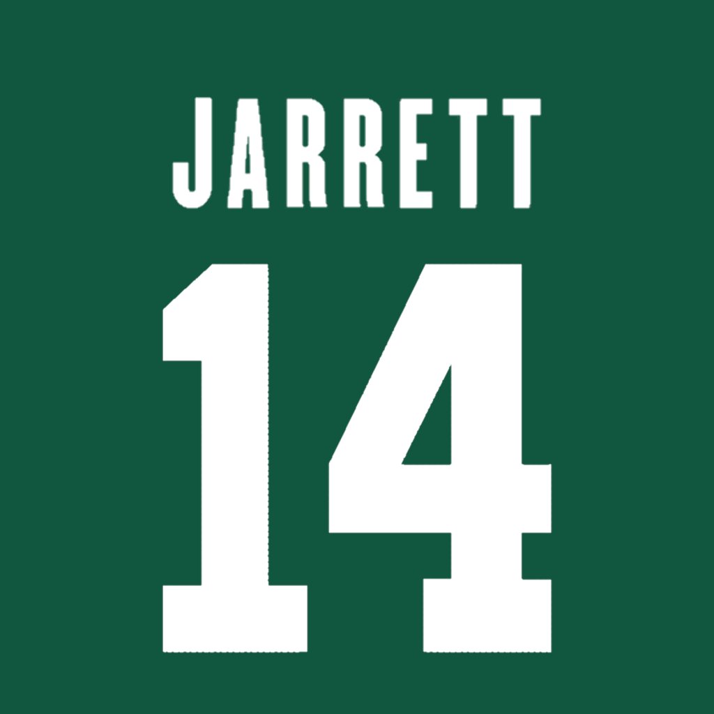 nfl_jersey_num's tweet photo. New York Jets QB Peewee Jarrett (@byron_jarrett) is wearing number 14. Last assigned to Trevor Siemian. #JetUp https://t.co/VSNAtOQucX