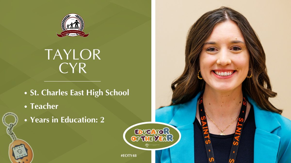 KaneCountyROE's tweet photo. Our winners in the Early Career Educator category are:

Taylor Cyr, St. Charles East High School (St. Charles 303)
Carson Porter, Central Middle School (Central 301)

Congratulations to Ms. Cyr and Mr. Porter!

#EOTY48 https://t.co/w2449KyHK0