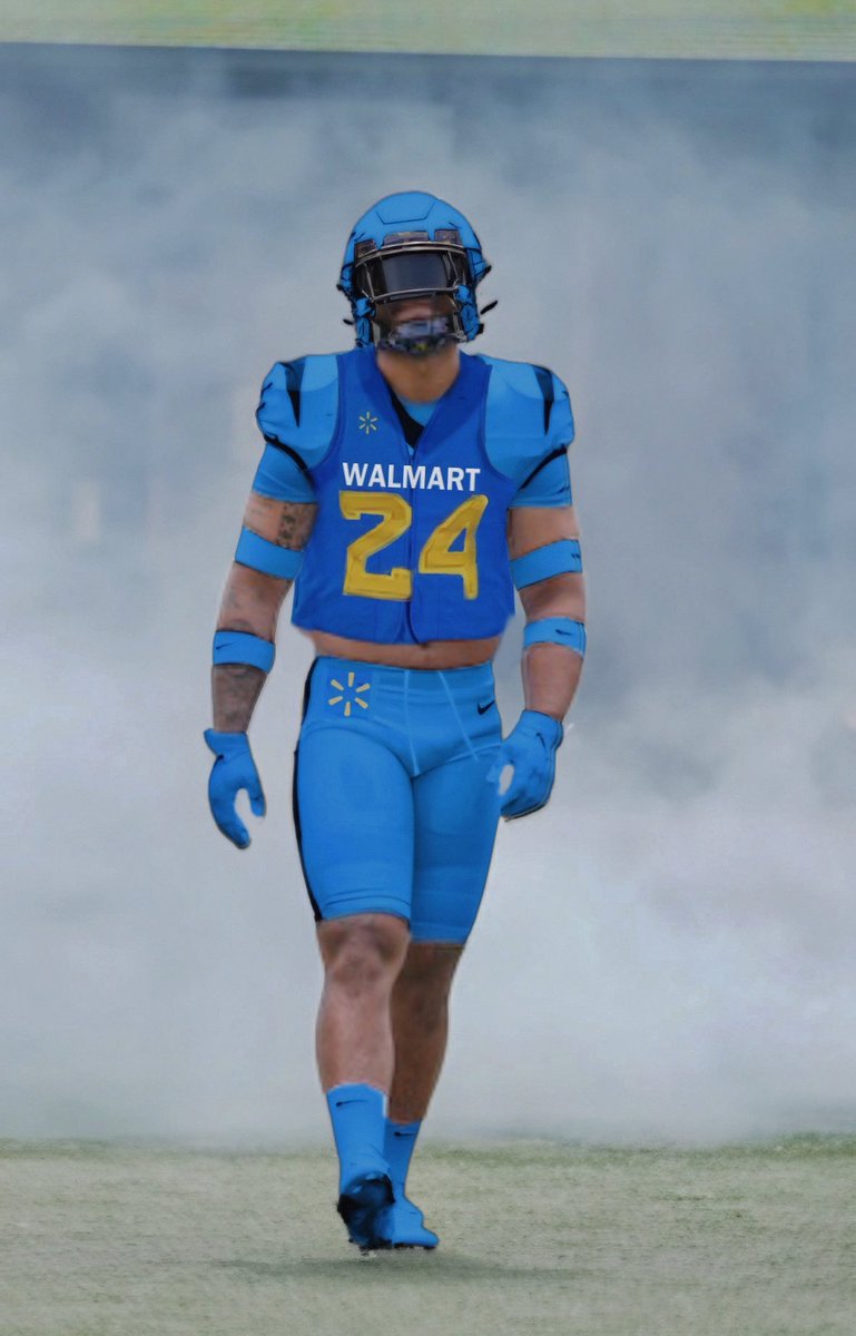 Noon game. Mylan Puskar. Walmart Out - all blue jerseys, fans all in vests. Kill the lights and the self checkout scanner beeps. Team walks out onto bright field with price checker on their helmets. Don't tell me that wouldn't be bad ass.