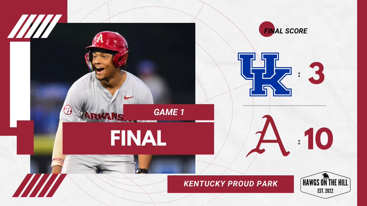 Arkansas takes game one of the this huge road series!! #WPS #OmaHogs