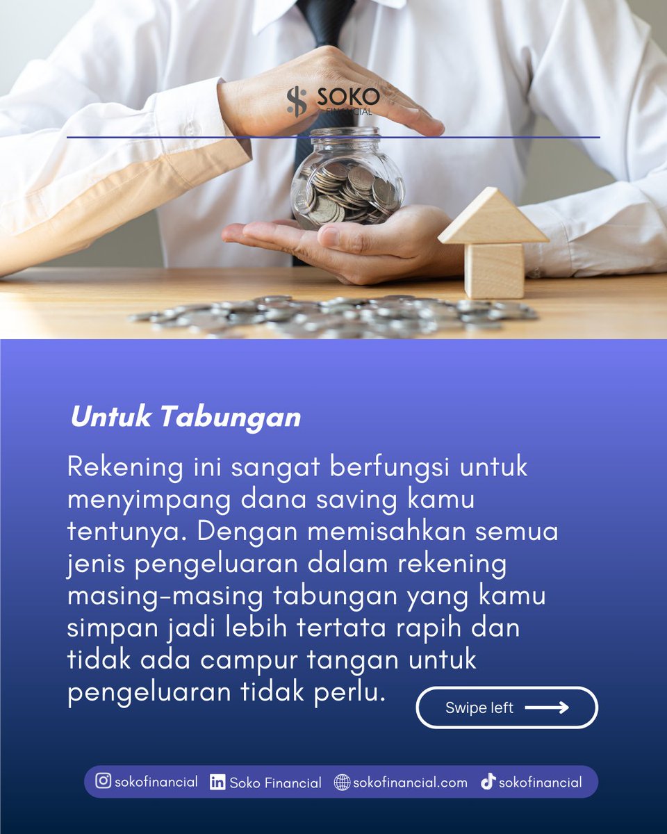 sokofinancial's tweet photo. Sobat Soko tau ga penggunaan rekening sangat diperlukan dan disarankan lohh🙌🏻

tujuannnya untuk pengelolaan keuangan seperti menabung, untuk kebutuhan harian, untuk perencanaan dan menyimpan uang Sobat Soko dengan aman

#kelaskeuangan #rekening #SobatSoko #SokoFinancial https://t.co/68kPLrT122
