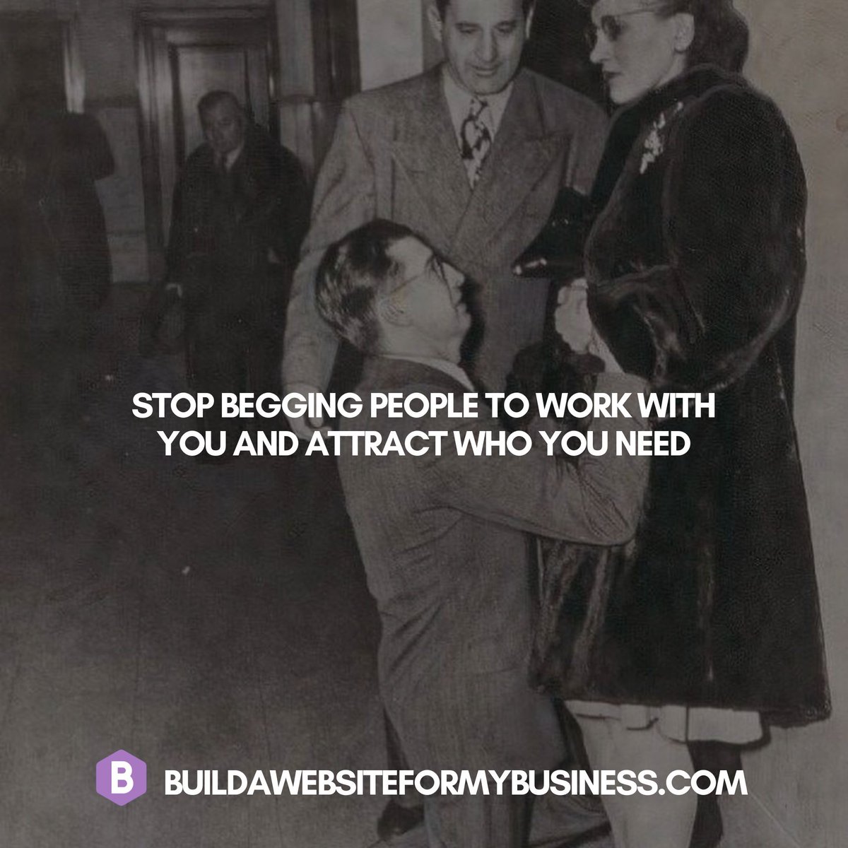 Stop begging people to work with you and attract who you need. Let us build your website while you build your business buildawebsiteformybusiness.com 
.
.
#InspirationDaily #QuoteOfTheDay #MotivationalQuotes #InspirationalQuotes #Positivity #PositiveMindset #SelfImprovement #DreamBig