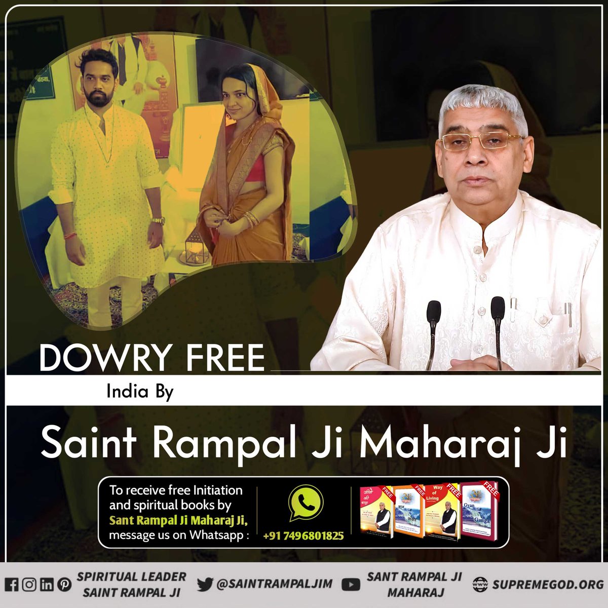 #दहेज_दानव_का_अंत_हो
Sant Rampal Ji Maharaj has demonstrated a spectacular dowry free marriage initiative called Ramaini that doesn’t accept any exchange of dowry.
#GodMorningSaturday