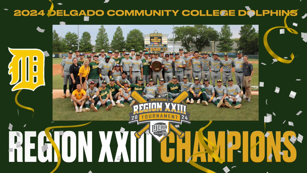 delgadodolphins's tweet photo. 2024 NJCAA REGION XXIII DIV. I CHAMPIONS!

Recap: https://t.co/VEEazx8sbz https://t.co/Qn8NVyNtgL
