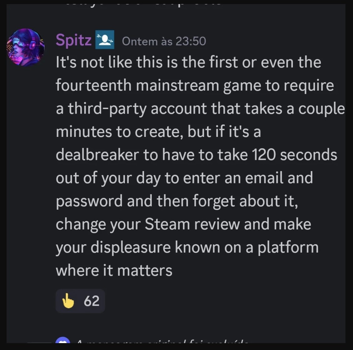 @helldivers2 @ArrowheadGS @Pilestedt Got instabanned from your official Discord for replying to his majesty power-tripping CM. My message: [at]Spitz you should find another job because tellin region locked PSN players 'just make a PSN account it's 120 seconds' is just stupid.