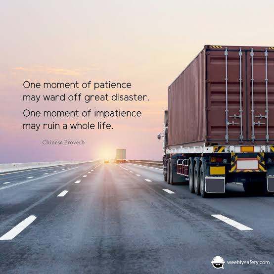 Don't be impatient on the road.
#DriveSafe