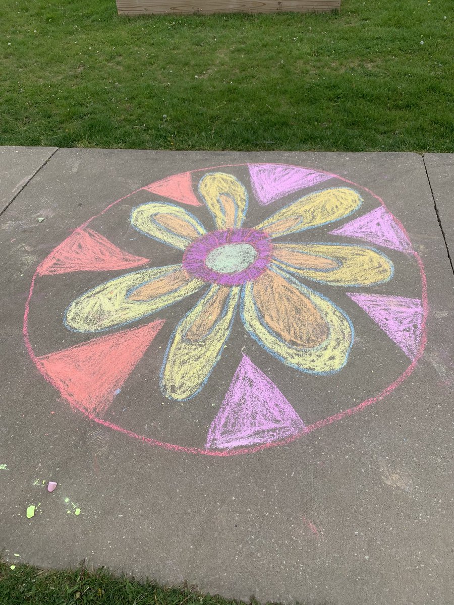 Working on some chalk mandalas in Hive today! #ourbmsa