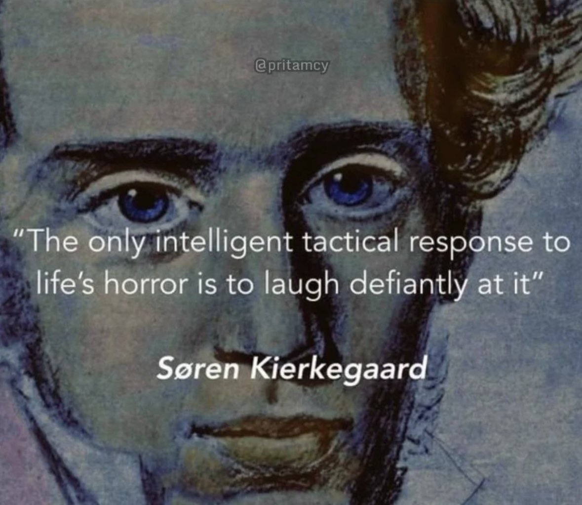I guess Kierkegaard liked dark comedy.🤔