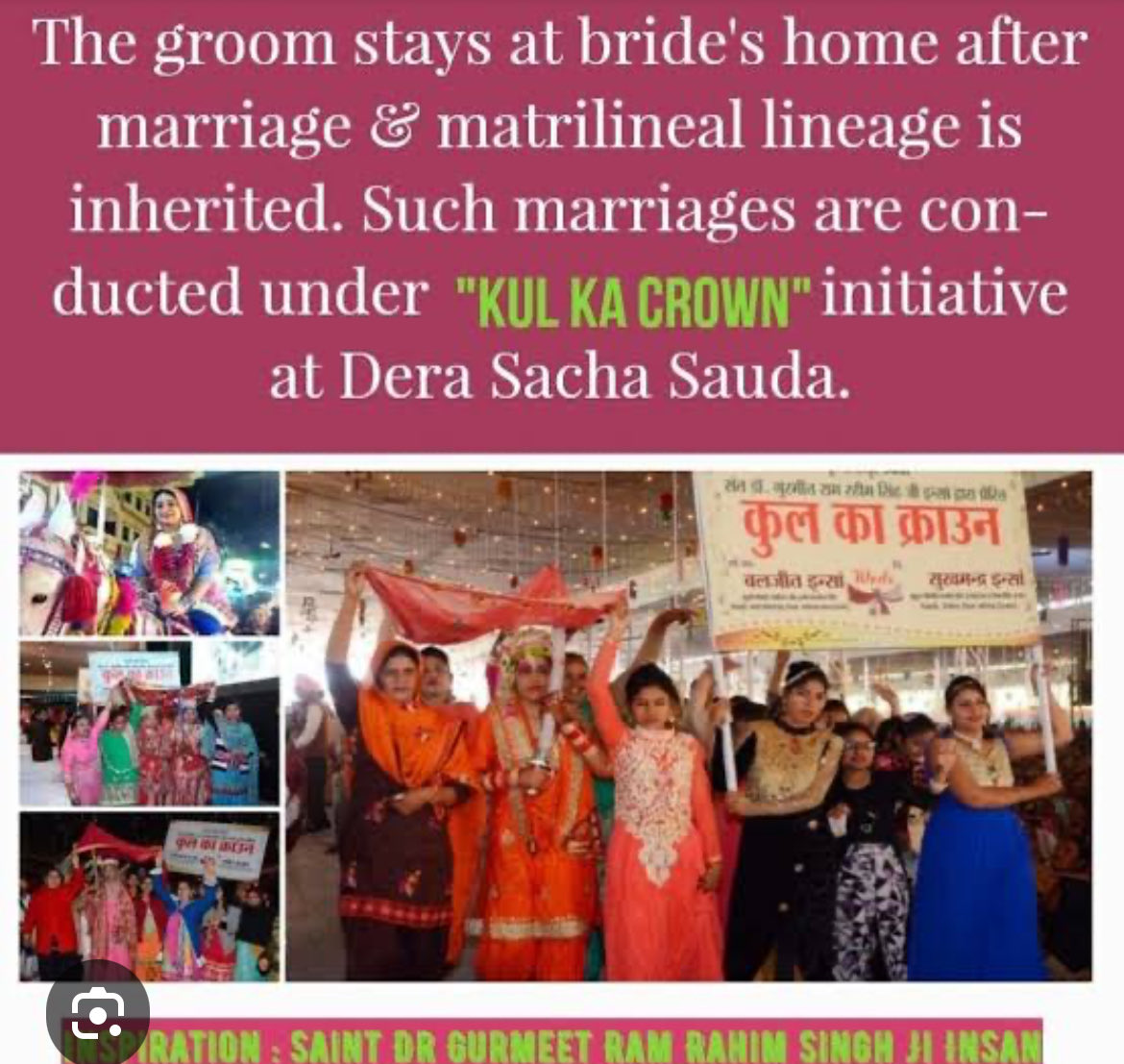 Like boys, now girls too are able to carry on the lineage of their parents. The 'Kul Ka Crown' initiative is a boon for single girl parents,and Feeling #TheProudDaughters of Saint Dr Gurmeet Ram Rahim Singh ji Insan