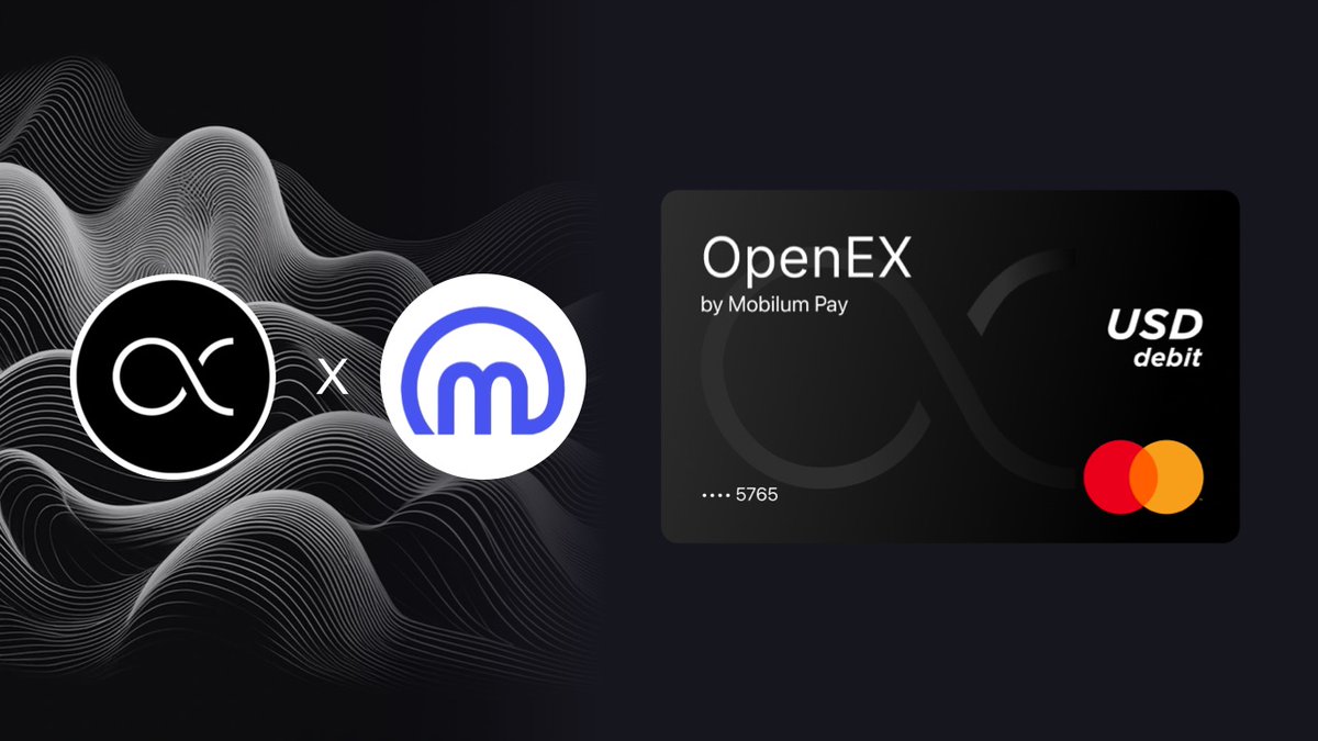 🚀 Exciting news! ♾️#OpenEx is thrilled to partner with Mobilum to launch a co-branded credit card! 🎉 This innovative card will support high-liquidity tokens listed on the #OEXApp, enabling you to use them for daily expenses directly through the card. 
Follow 👉…