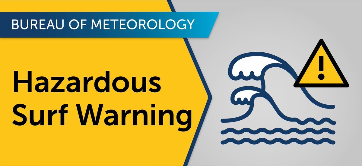 ⚠️Hazardous Surf #Warning continues from the Illawarra Coast to the Byron Coast, contracting to the Byron Coast on Sunday. Conditions are expected to be hazardous for coastal activities such as rock fishing, boating, and swimming. Details and updates: bom.gov.au/nsw/warnings/
