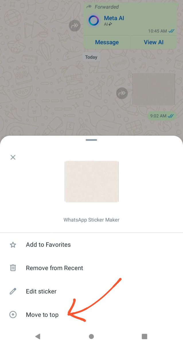 #Whatsapp rolling out 'move to top' feature

This feature allows you to move stickers, so that it looks very neat