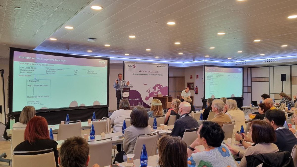 The #MPEMasterclass 2024 is kicking off with the start of the first session! 

Attendees are joining Dr. Albert Oriol from @ICO_oncologia as he shares the latest updates on #myeloma and #ALamyloidosis treatments.
